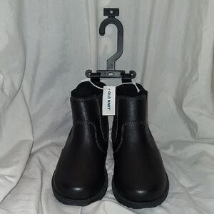 Old Navy Kids Dark Leather Boots